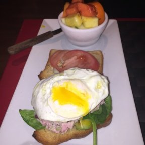 Gluten-free egg sandwich from Eden Bistro